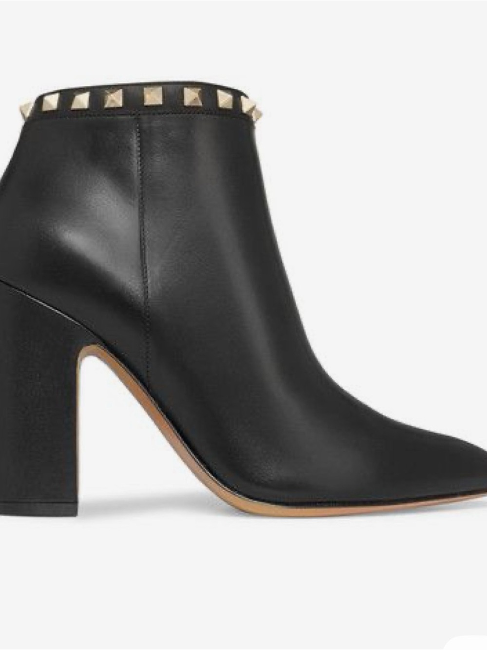 Valentino Garavani Rockstud Black Leather Ankle Boots – Size 38